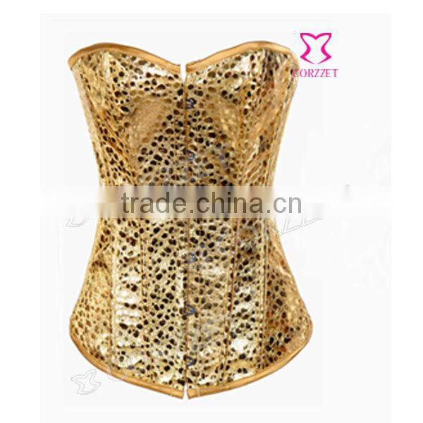 Women PVC Leather Corset Pattern Zip Up Leather Corset On Sale