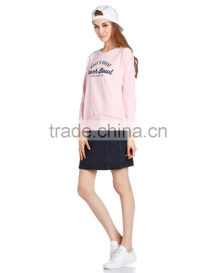 Comfort pink printed jersey sweatshirts