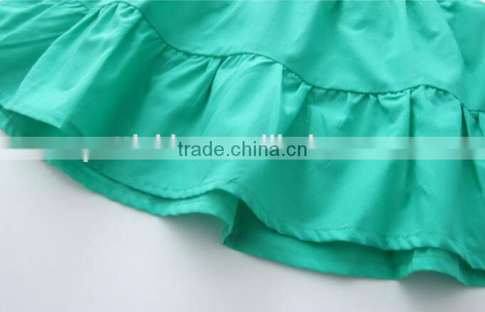 Spring Summer Dress Child Girl Beach Sling Frock Princess Mint Knee Length Frocks