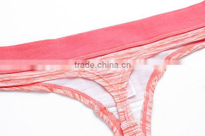 2017 China Manufacturer Personalized Your Own Brand Logo Design 95% Cotton 5% Spandex Private Label Women Hot Sexy T-Back Thongs