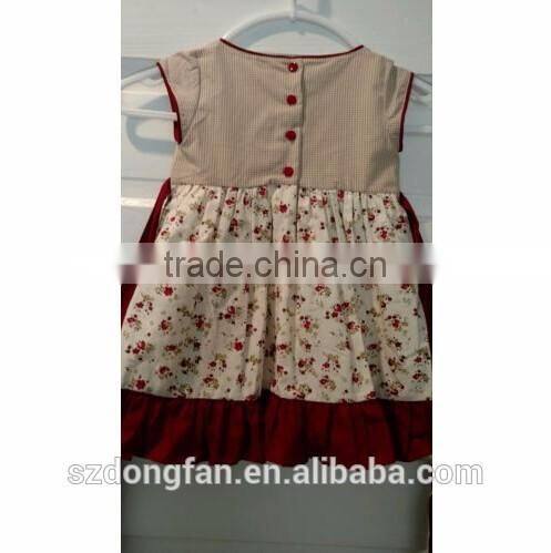 2016 new hot sale style high quality well dressed wolf toddler girl reindeer dress