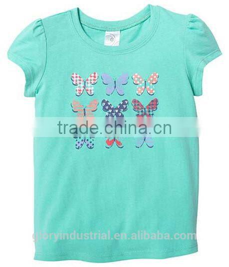 popular butterfly print girl clothes of fashion