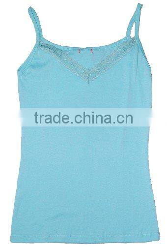 ladies sexy cotton lace cami top