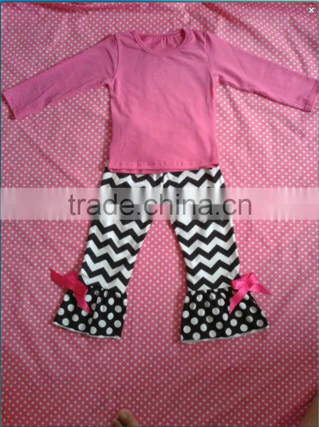 girls boutique outfits long sleeve white with bibs top and Four Leaf Clover ruffle pants halloween outfit girls boutique outfit