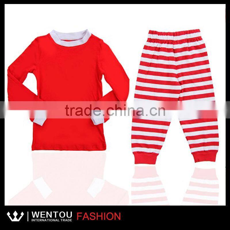 Hot sale christmas childrens pajamas wholesale