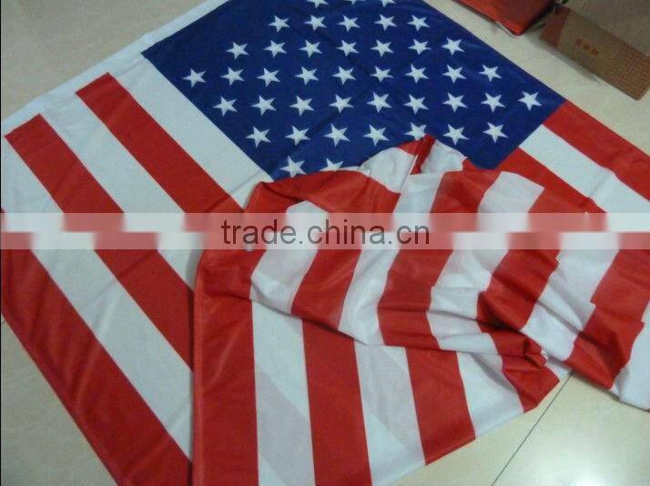lighted american flag