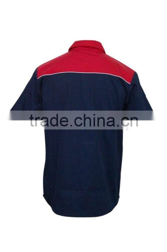 Blue Red Workwear uniform shirt Engineer uniform