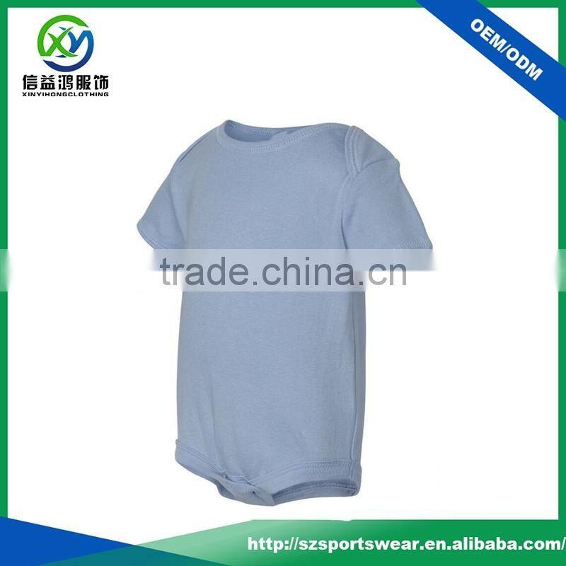 High Quality Cotton Blank Design Short Sleeve Baby Suit Infant Creeper