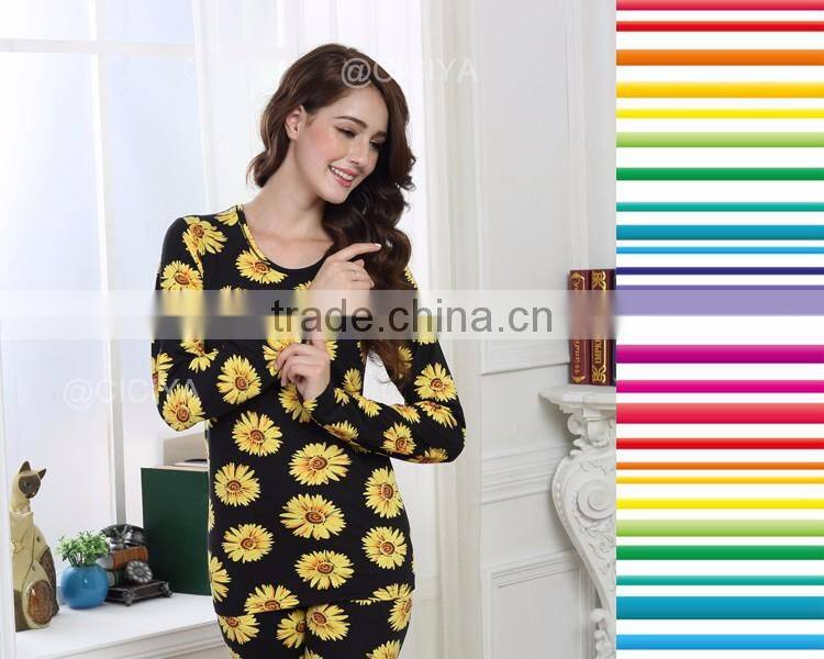 WHOLESALE MAKE TO ORDER LADY'S FANCY FLOWER PRINTED LONG JOHN THERMAL UNDERWEAR