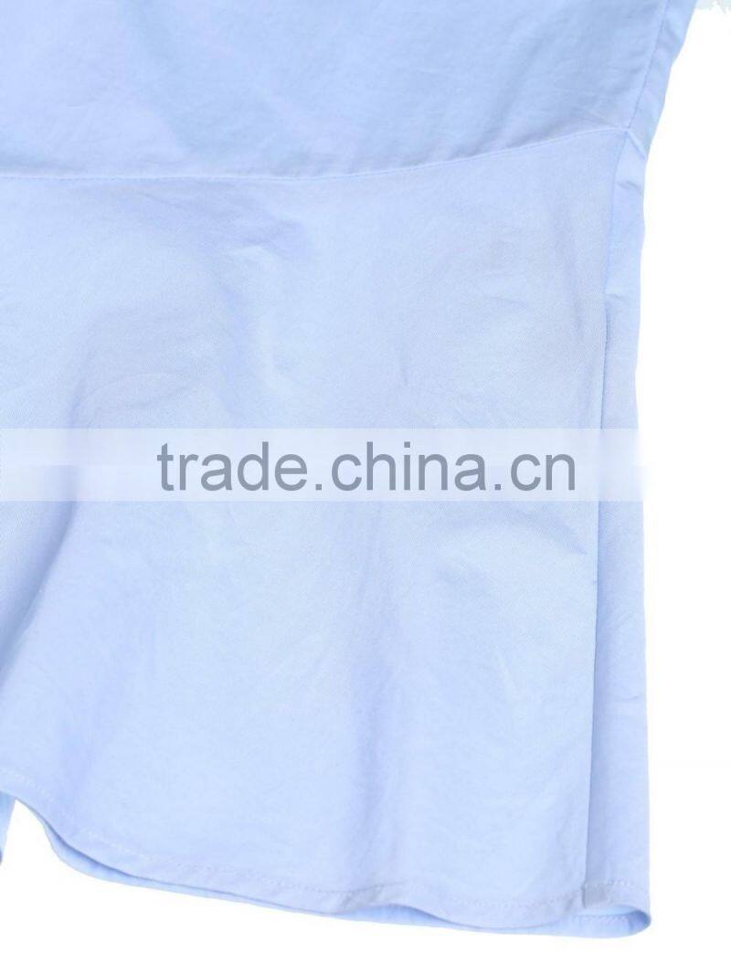 womens 100% cotton long sleeve half placket falbala casual dress