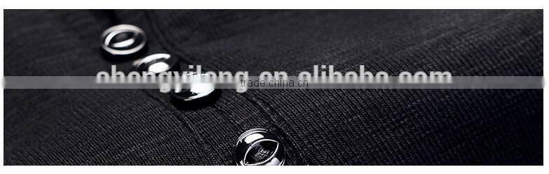 Men's spring long sleeve cotton slub plus size O-neck tee shirt with button placket