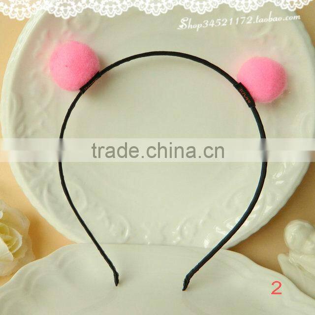 Pink Monochrome hairballs Headband Kids Party Headband