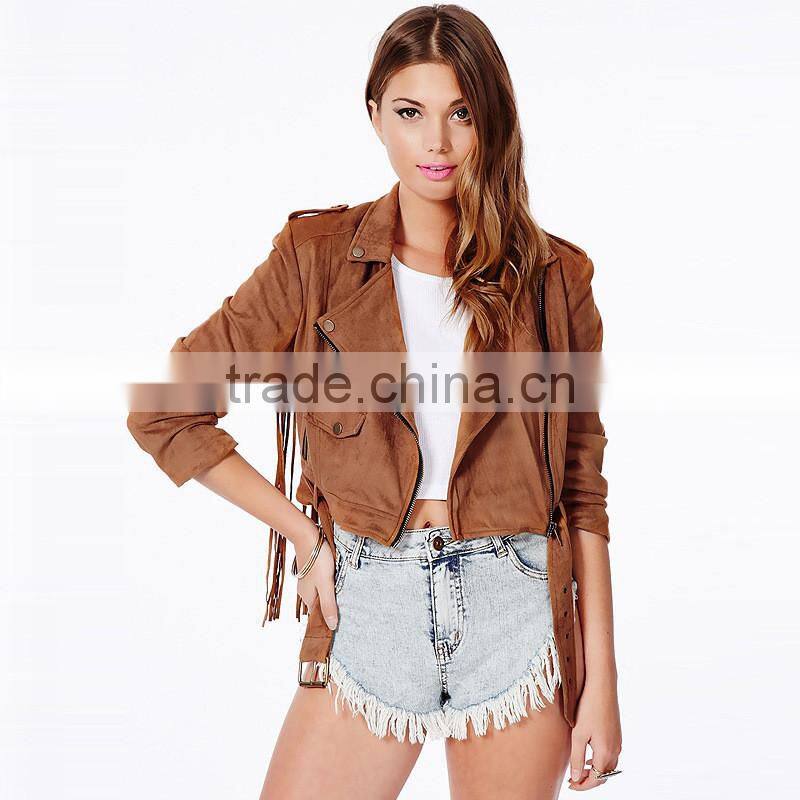 2017 latest designs lady casual fashion women leather winter jacket women