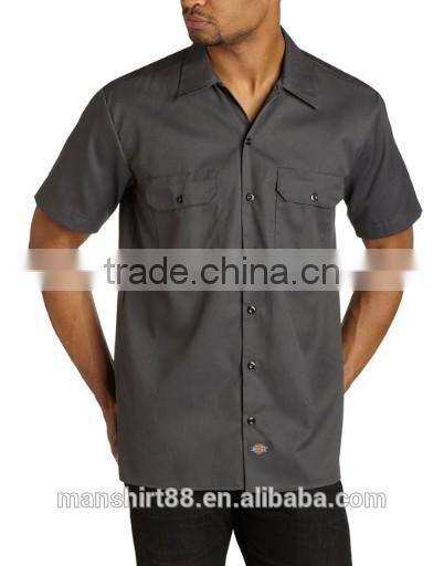 Mens Short Sleeve Formal Work Shirt