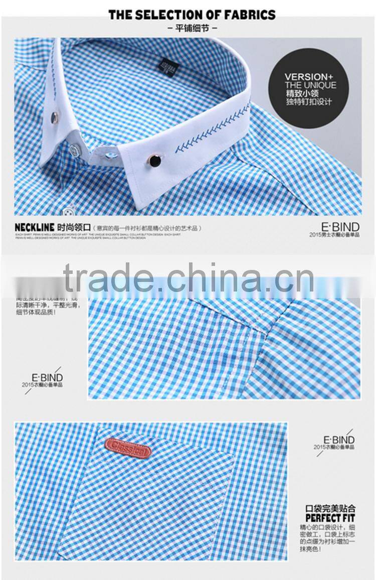men short sleeve plaid boys casual cotton Hawaiian young fashionable elongated t shirt for men
