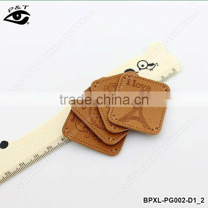 PU label for leather bags for handmade purse bags jeans