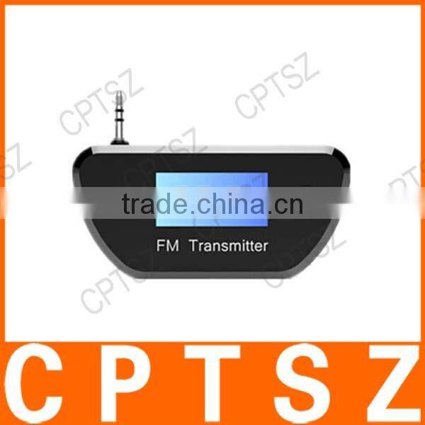 Hands-free talking for smart phones Mini FM Transmitter with LCD-Display