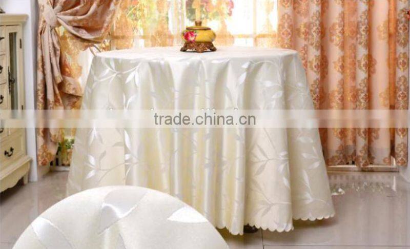 polyester jacquard fabric dinning table cloths for hotel