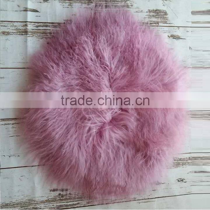 Curly round fur blanket Newborn ruffle wool layer backdrop Baby basket stuffer chunky blanket background Baby nest filler