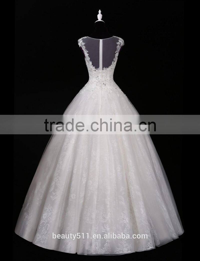 2017 Hot Sale Bridal Wedding Dress Bridal Gown Zipper chiffon sleeveless prom wedding dress Mermaid Lace wedding dress F13501