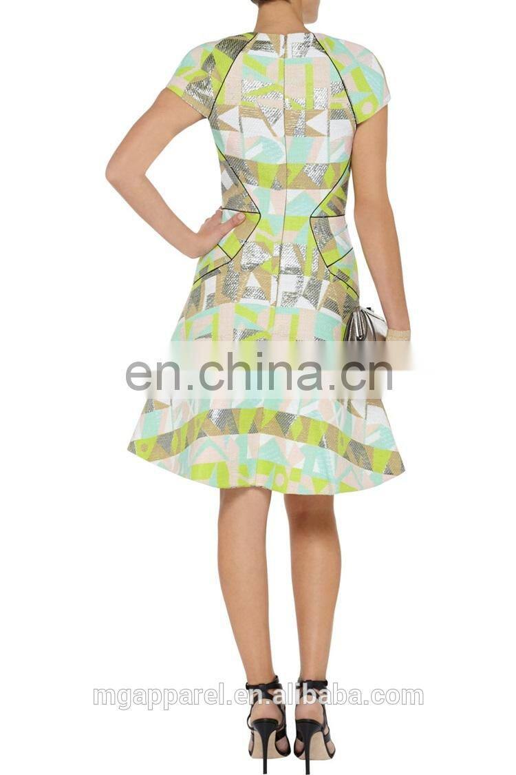 Latest fashion dress design/New Style clothes for women,cocktail party dress ,cotton-blend tweed dress