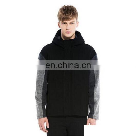 Wholesale OEM Design Hip Hop Clothing Contrast Cashmere Wool Varsity Letterman Jacket Men Baseball Jacket