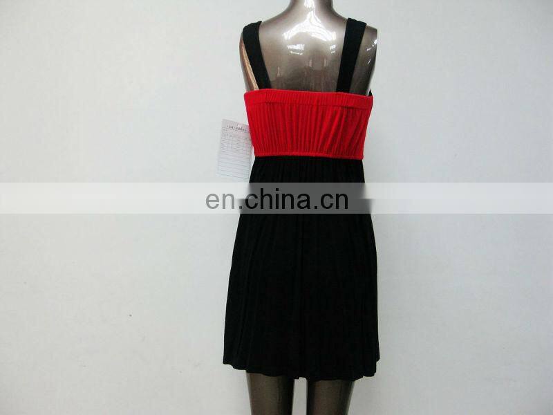 High quality strap design empire waist ladies knitted uk dress