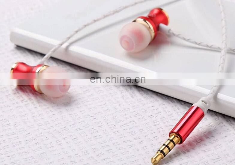 Fashion HIFI Metal thin waists handsfree earphones