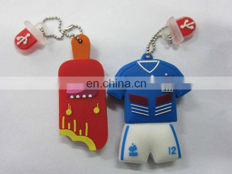 New cheap customize design red pvc 128gb bootable usb drive keychain