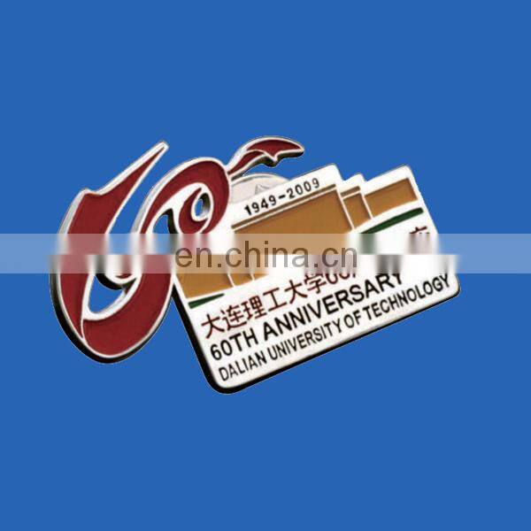 custom metal squared lapel pin with logo