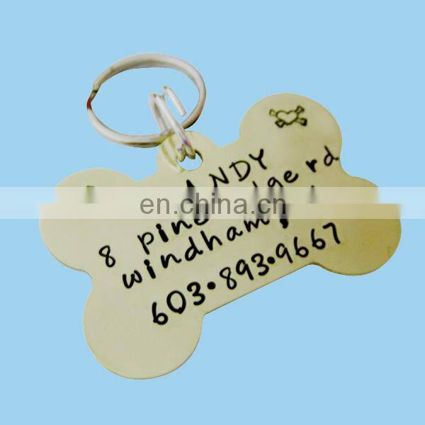 Engraved metal pet tags with custom logo