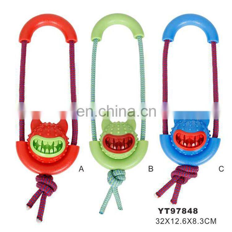 Soft squeaky pet toy dogs bite chew dental toy leakage food