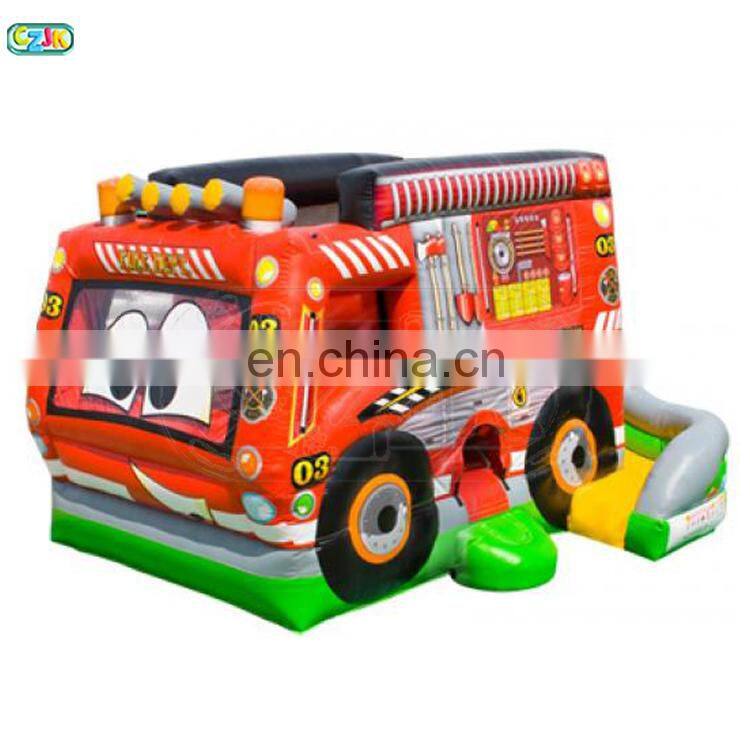 fire truck inflatable jumper combo bouncer jumping bouncy castle bounce house