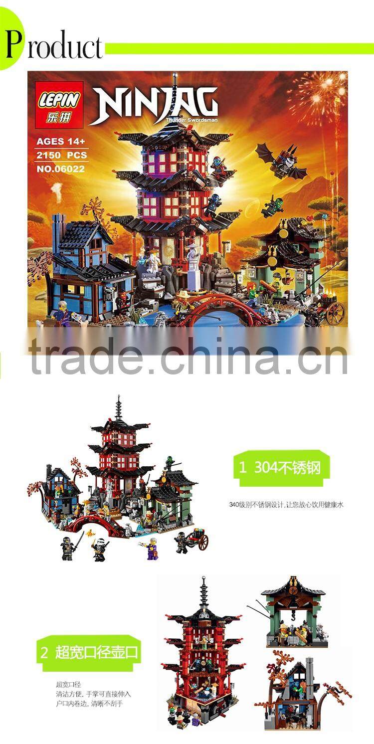 High quality temple building blocks gold kids blocks for sale