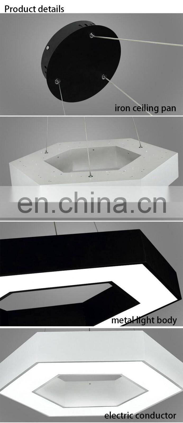 modern hanging light with hexagon shade office pendant light fixture for home decor