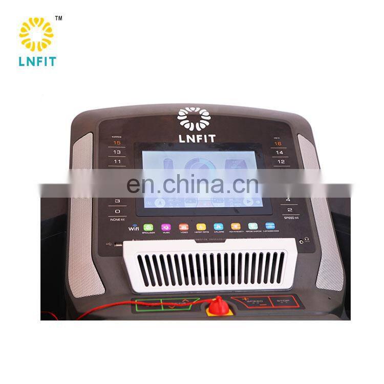 capacitive touch screen light commercial smart treadmill with adjustable cushion system treadmill