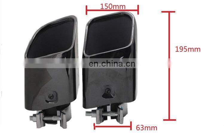 New and hot sale 304 stainless steel dual silencer tips exhaust end pipes muffler square