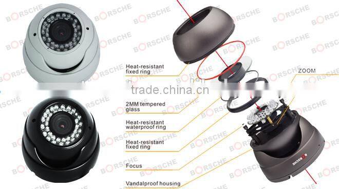 HD 720P CVI Dome camera varifocal lens with IR-CUT DNR OSD menu 24Ipcs IR-Led