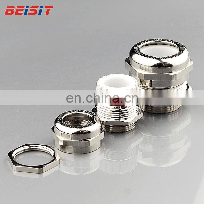 metal cable gland Customized Drawing Brass with nickel plated