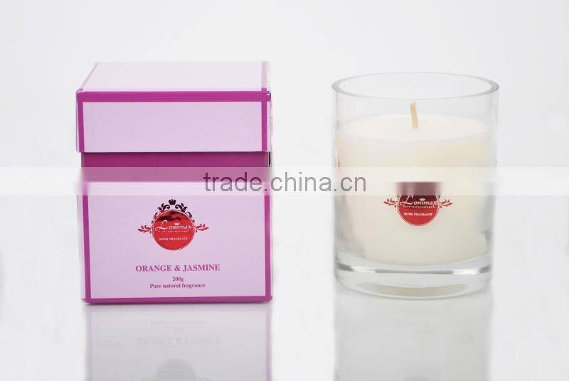 200g Scented Candle glass candle Jar ,Home Decorative wax candle jar SA-2064