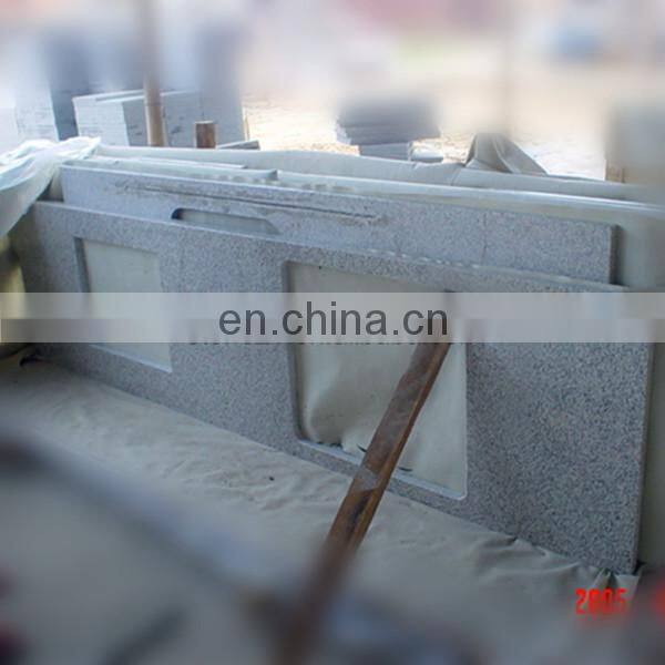 Granite prefab double sink vanity top