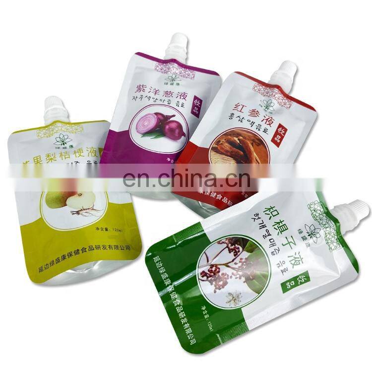 custom print energy drinks stand up bag health drinks juice aluminum foil small retort spout pouch 120ml 150ml 180ml