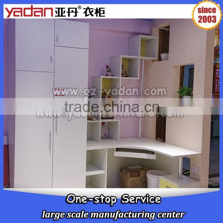 Designs of bookcase with study table mdf customer tailor-made K/D furniture