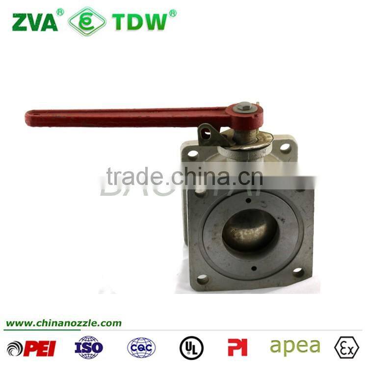 valve ball Aluminum ball valve with Square Flange