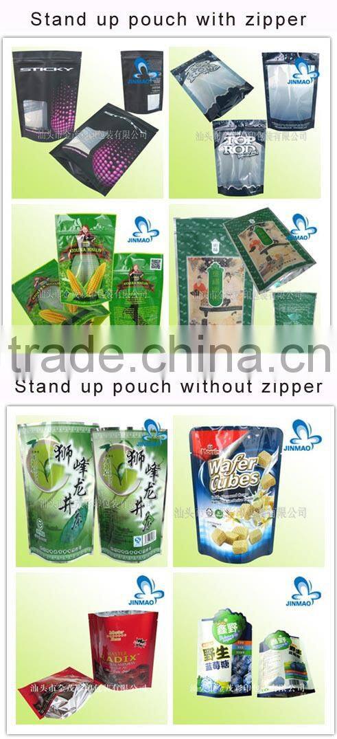 Custom printed plastic bags heat seal with zipper