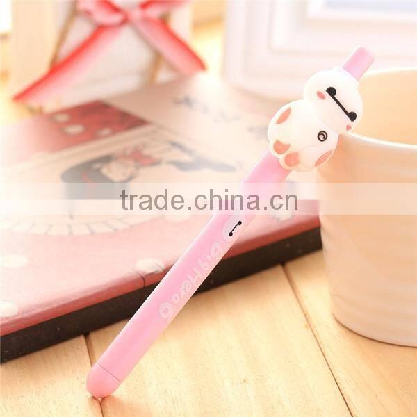 Cheap custom silicone cartoon ball-point pen/promotion gift gel ink pen
