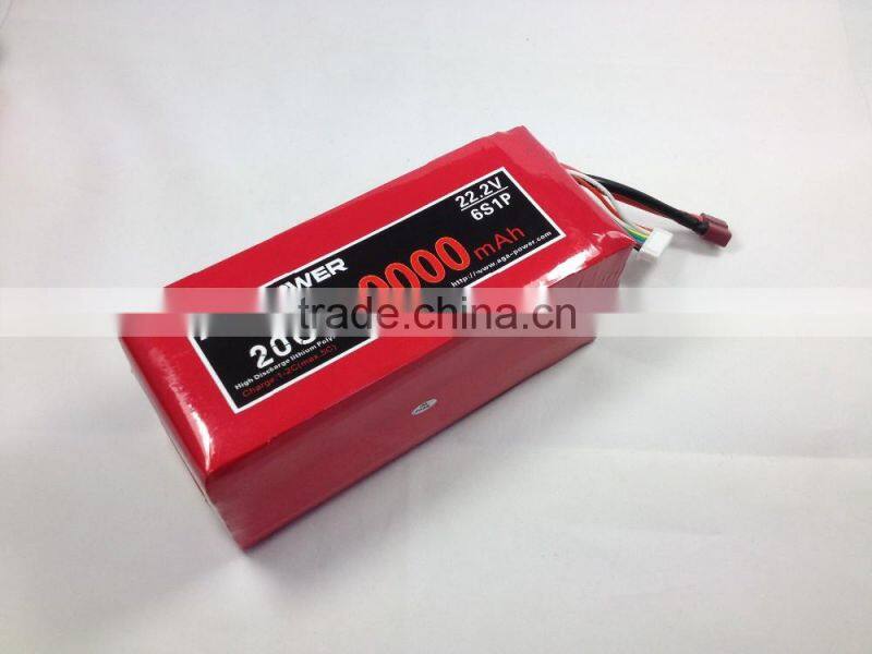 Grade A Li-poly cell AGA Power for RC Airplane horizon, rc car traxxas, 3300mAh 22.2v