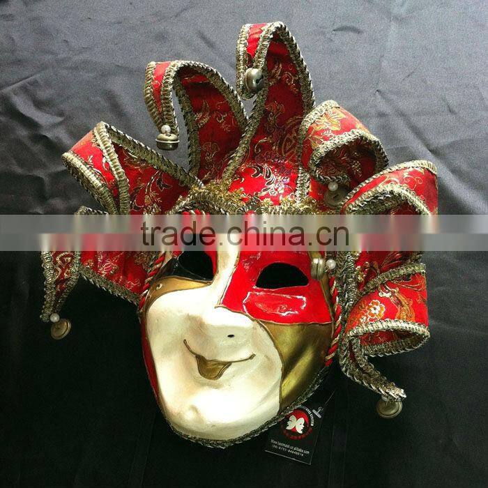 Handmade Full Face Paper Mache Carnival Mask Venetian Style