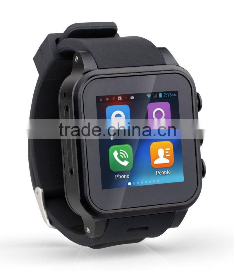 1.54" IP67 waterproof touch screen Android smart watch with 3G/WIFI/GPS , wrist smart watch cellphone