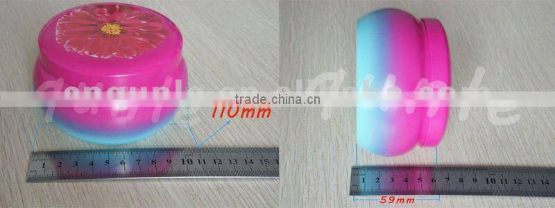 two-piece colourful seamless round candle tin box
